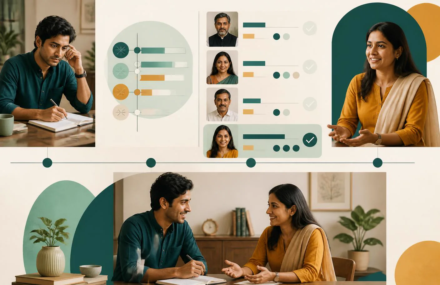 Agentic AI evaluates relevant signals and mentor profiles before surfacing a human match